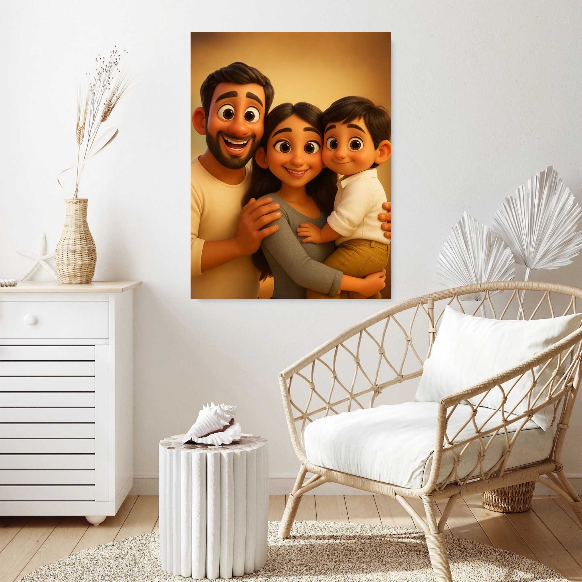 Pixar-Style Custom Photo Portrait – Personalized Wall Art Gift - Image 3