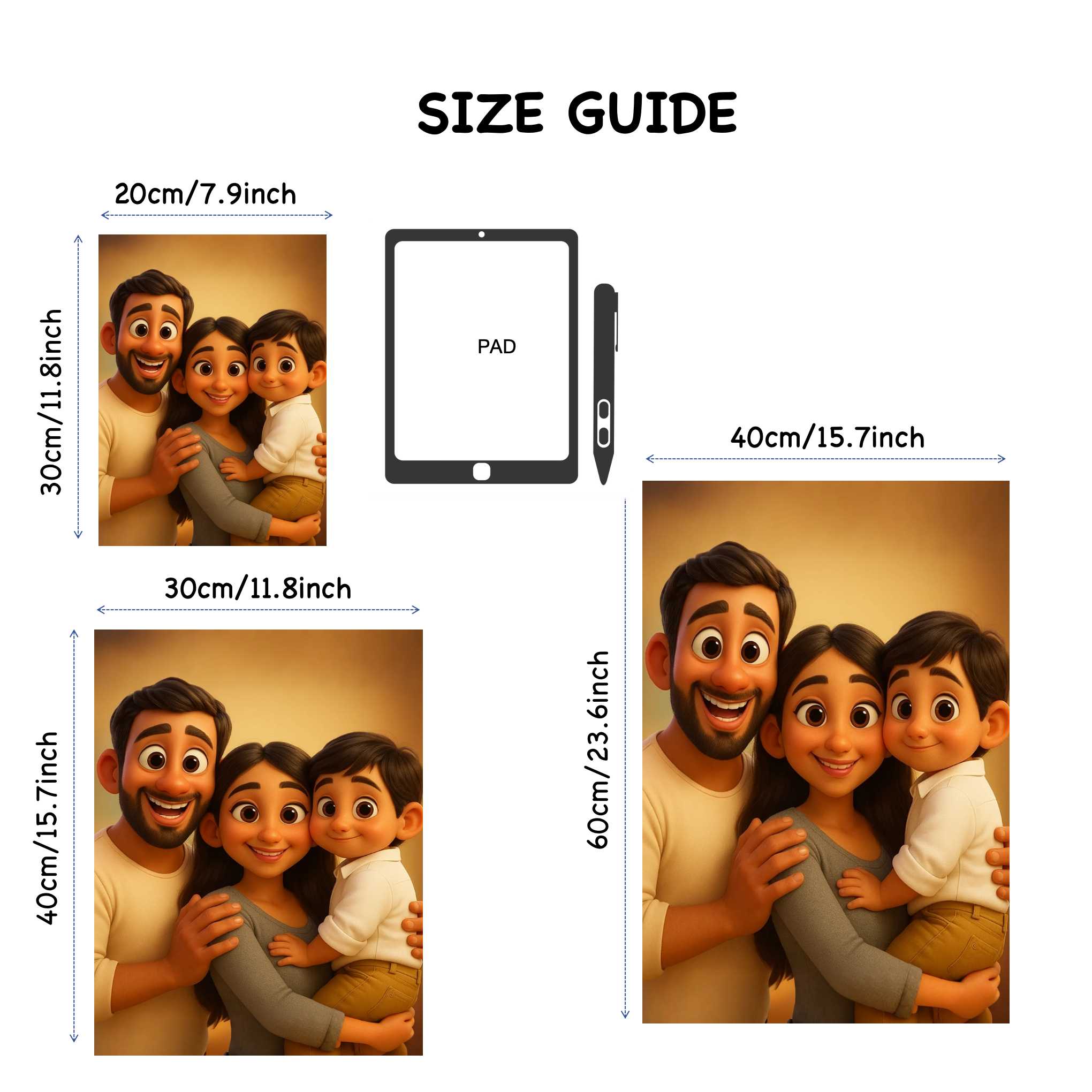 Pixar-Style Custom Photo Portrait – Personalized Wall Art Gift - Image 12