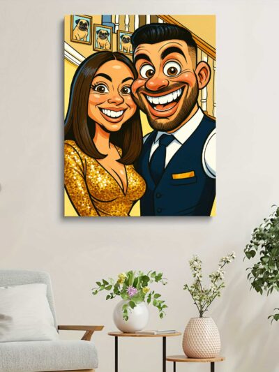 Custom Caricature Poster – Bold & Fun Wall Art Gift