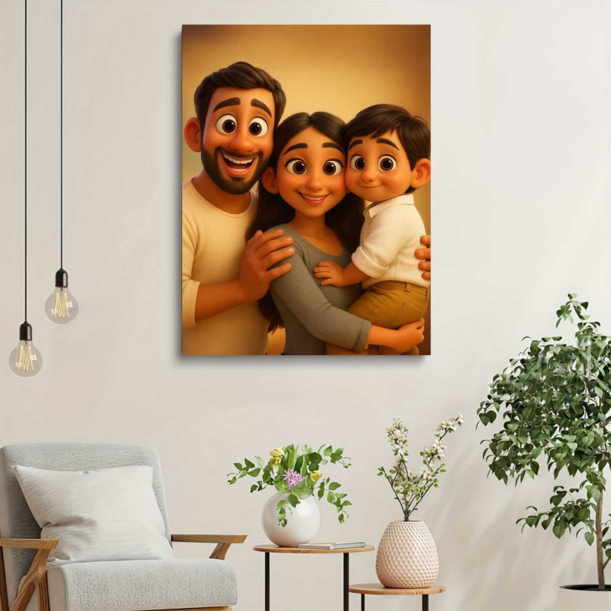 Pixar-Style Custom Photo Portrait – Personalized Wall Art Gift - Image 4