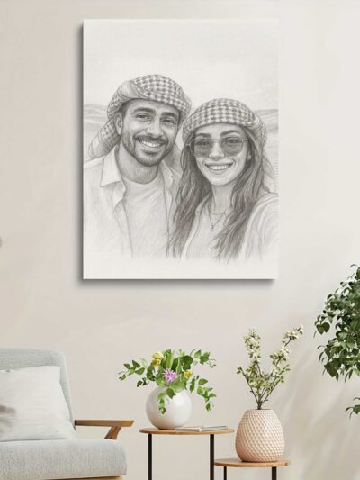 Pencil Sketch Custom Portrait – Timeless Personalized Wall Art Gift
