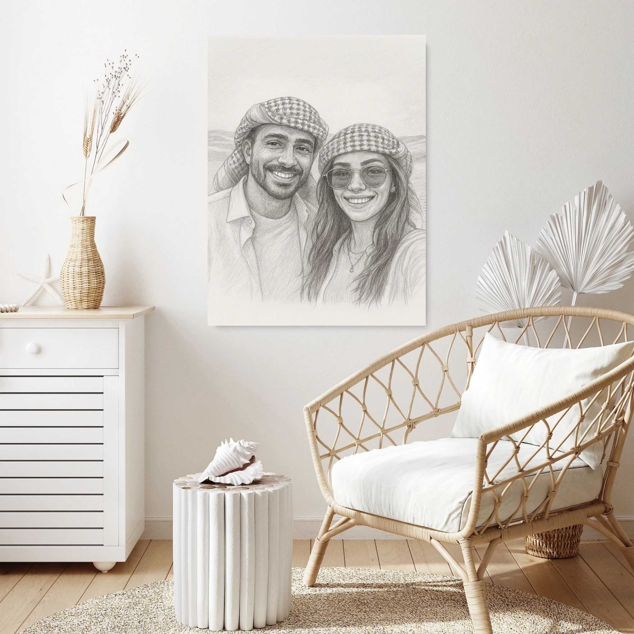 Pencil Sketch Custom Portrait – Timeless Personalized Wall Art Gift - Image 14