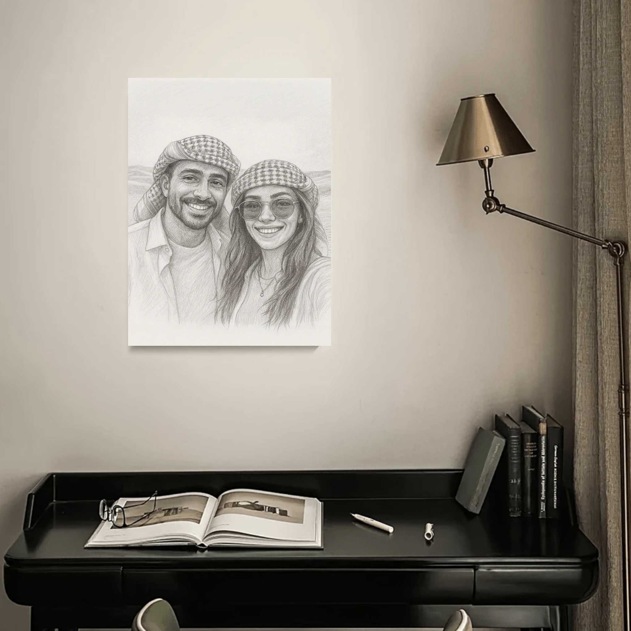 Pencil Sketch Custom Portrait – Timeless Personalized Wall Art Gift - Image 4