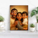 Pixar-Style Custom Photo Portrait – Personalized Wall Art Gift