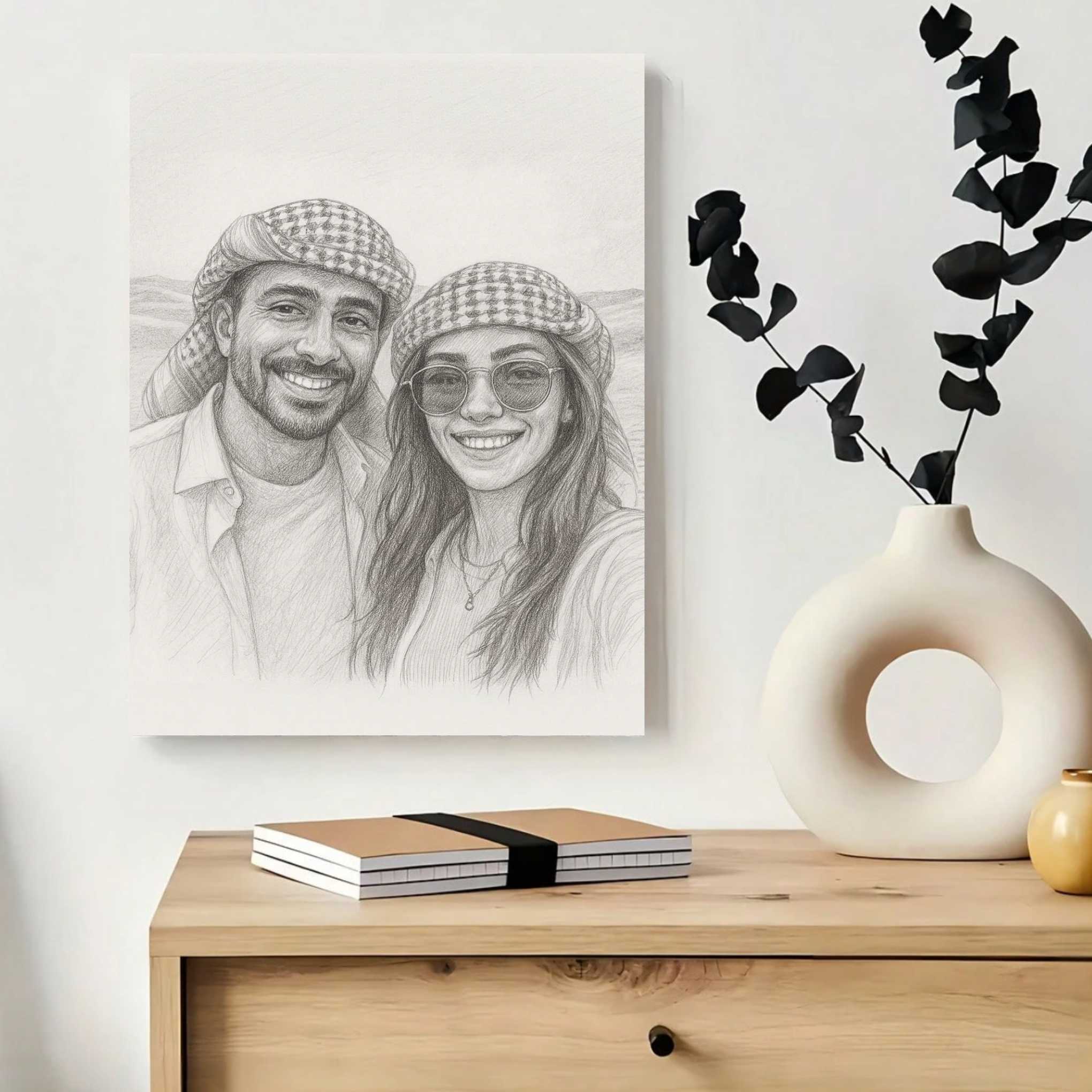 Pencil Sketch Custom Portrait – Timeless Personalized Wall Art Gift - Image 13