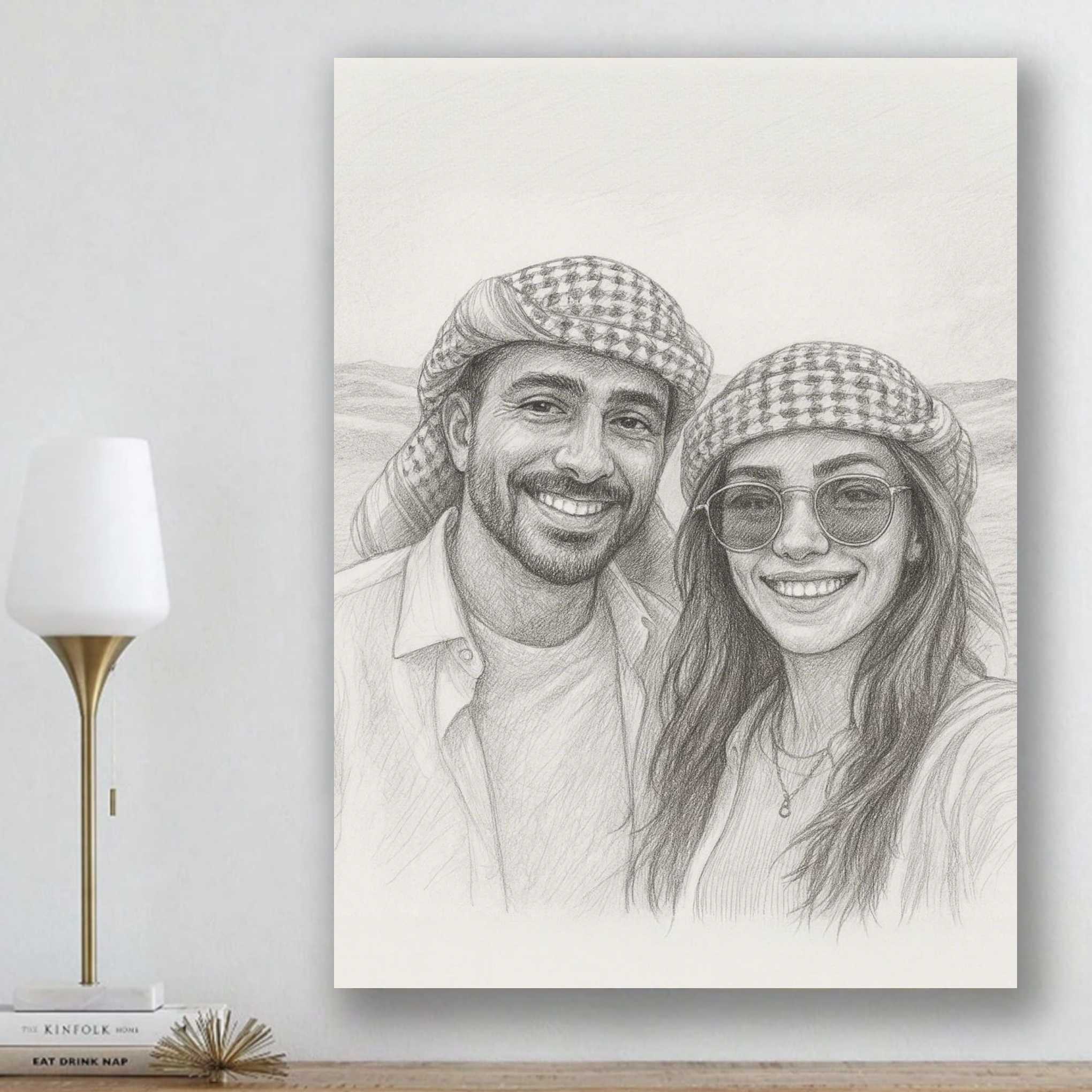 Pencil Sketch Custom Portrait – Timeless Personalized Wall Art Gift - Image 5