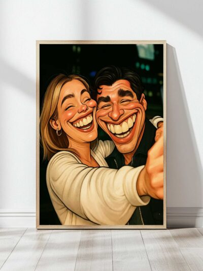 Exaggerated Cartoon Portrait – Unique Personalized Artwork