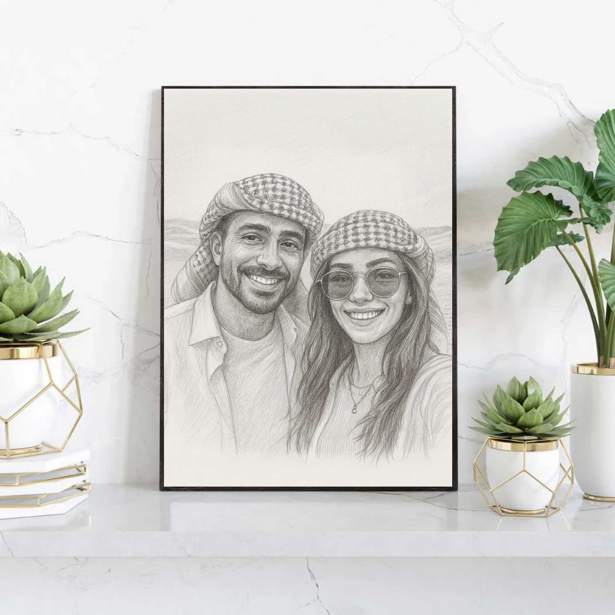 Pencil Sketch Custom Portrait – Timeless Personalized Wall Art Gift - Image 12