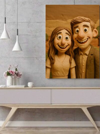Custom Clay-Style Photo Portrait – Personalized Poster Gift