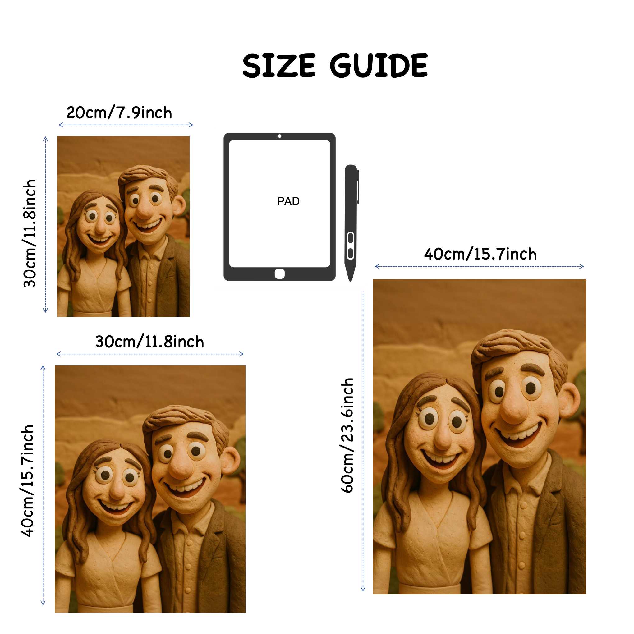 Custom Clay-Style Photo Portrait – Personalized Poster Gift - Image 6